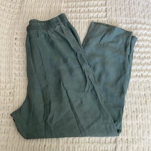 Elastic Waistband Flowy Pants